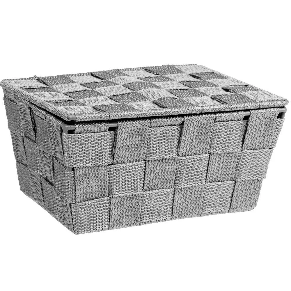 Aufbewahrungsbox „ADRIA“ – Rechteckiger Organizer mit Deckel, Grau